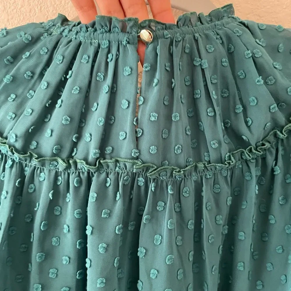 ‎J crew raised dot blouse